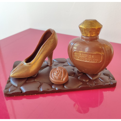 Escarpin, chocolat NOIR